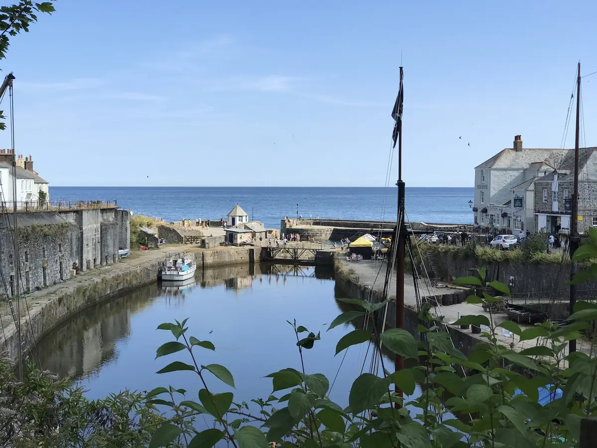 The Georgian dock and harbour entrance at Charlestown