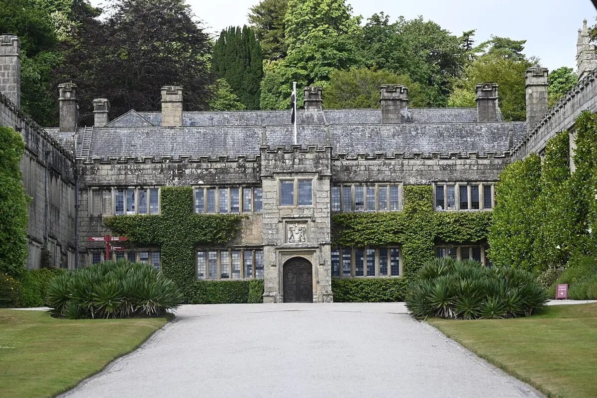 The house and formal gardens at Lanhydrock near Bodmin