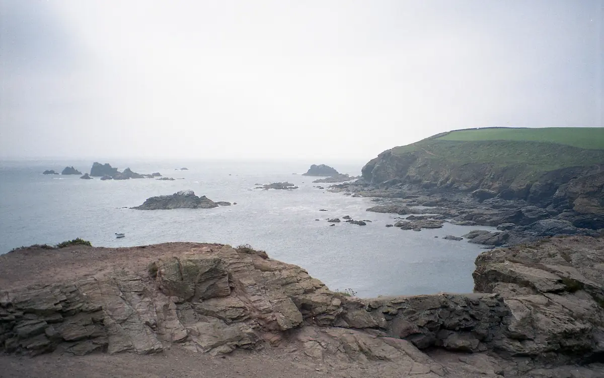 Rocky cliffs at Lizard Point, the most southerly point of mainland Britain