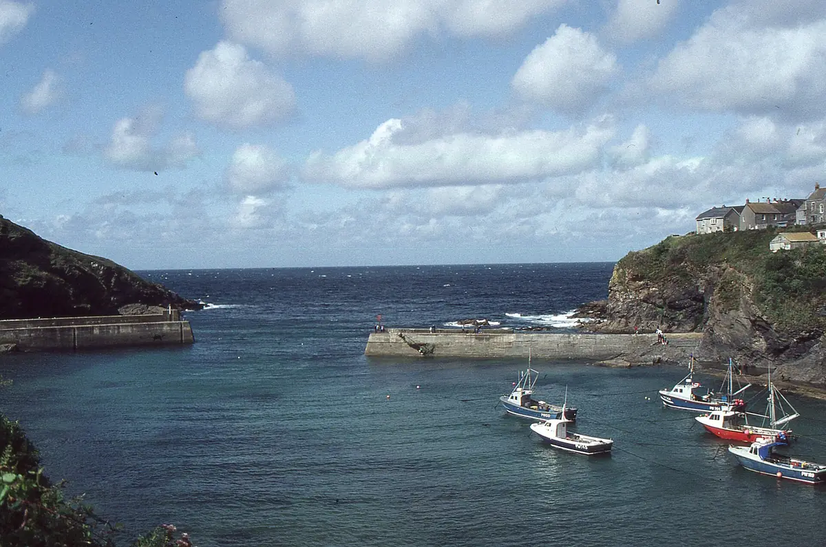 Whitewashed cottages around the harbour at Port Isaac