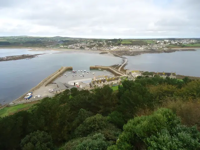 The causeway and harbour seen from St Michael's Mount