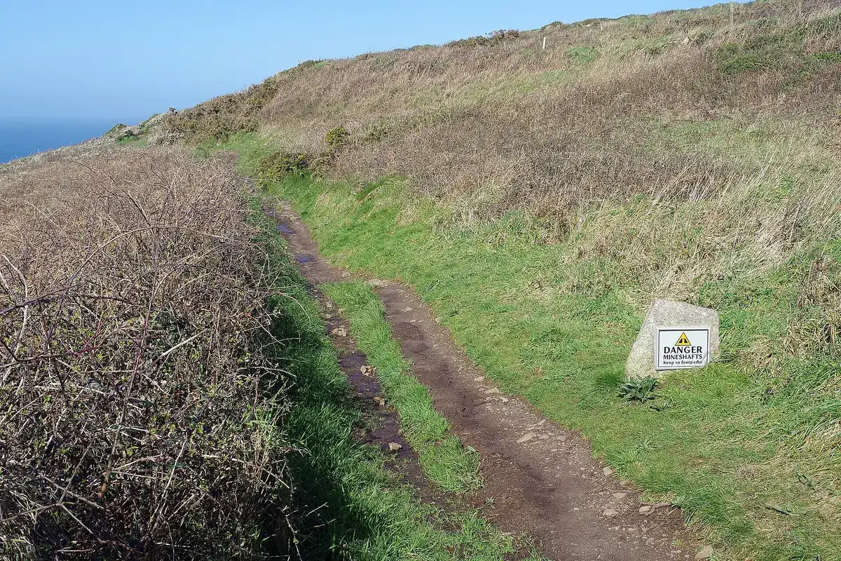 The South West Coast Path near Zennor Head